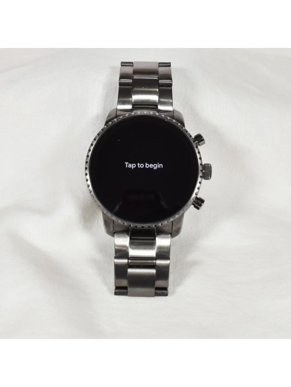 Fossil Gen 4 Explorist HR Smartwatch 45mm Smoke Stainless FTW4012 Like New Boxed